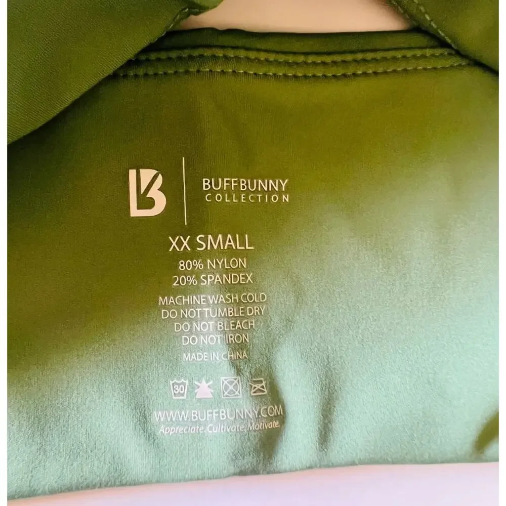 Buffbuny Collection Swim Top Size XXS NWT Green
